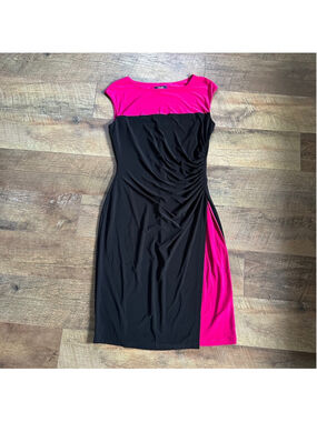 Women's CHAPS Dress Size M Black and Pink Summer